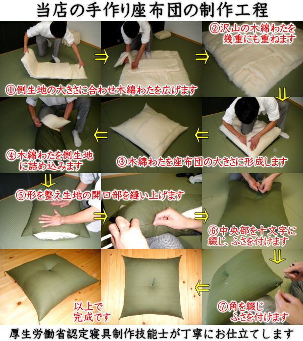 楽天市場】手作り長座布団サイズオーダー可能 遠州木綿生地 日本製