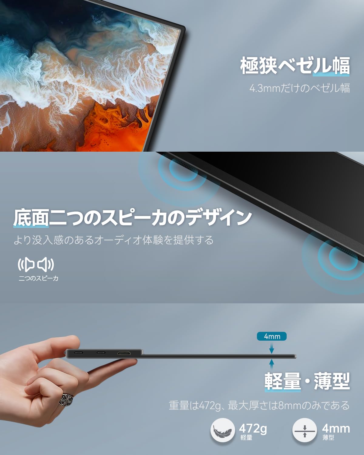 楽天市場】【送料無料】Intehill モバイルモニター 13.3インチ 有機el