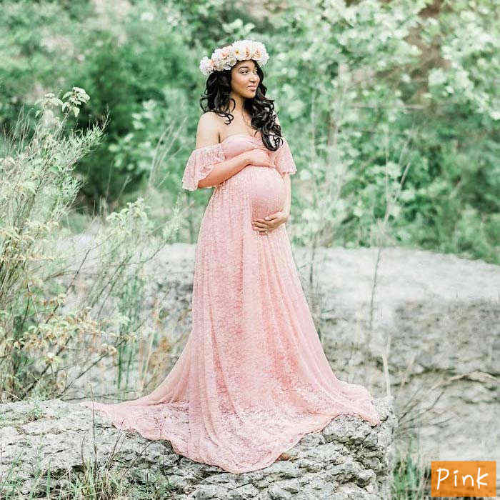 楽天市場】ワンピース マタニティフォト オフショルダー ボリューム