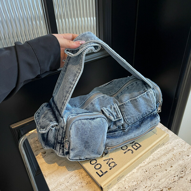 楽天市場】マルチポケット付デニムミニボストンバッグ : Ci select