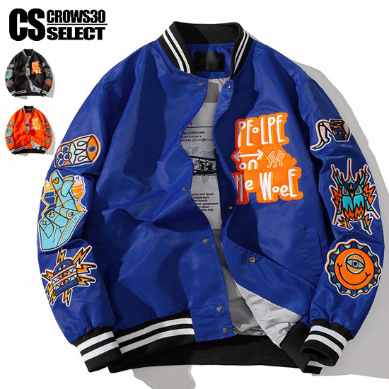 楽天市場】スタジャン メンズ モード系 ブルゾン 原宿系 メンズ アニメ