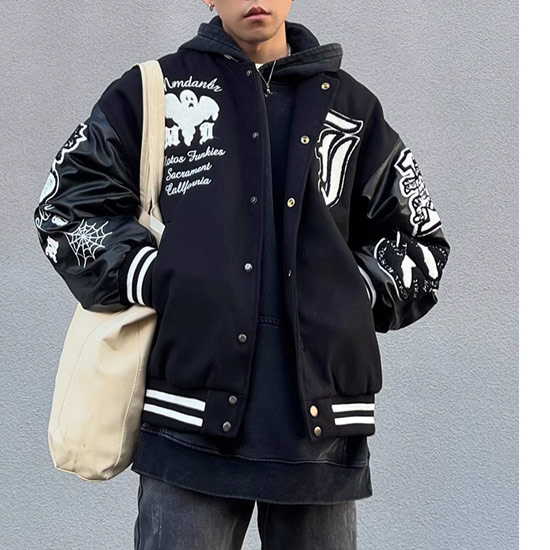 楽天市場】スタジャン メンズ オラオラ系 ブルゾン 原宿系 メンズ