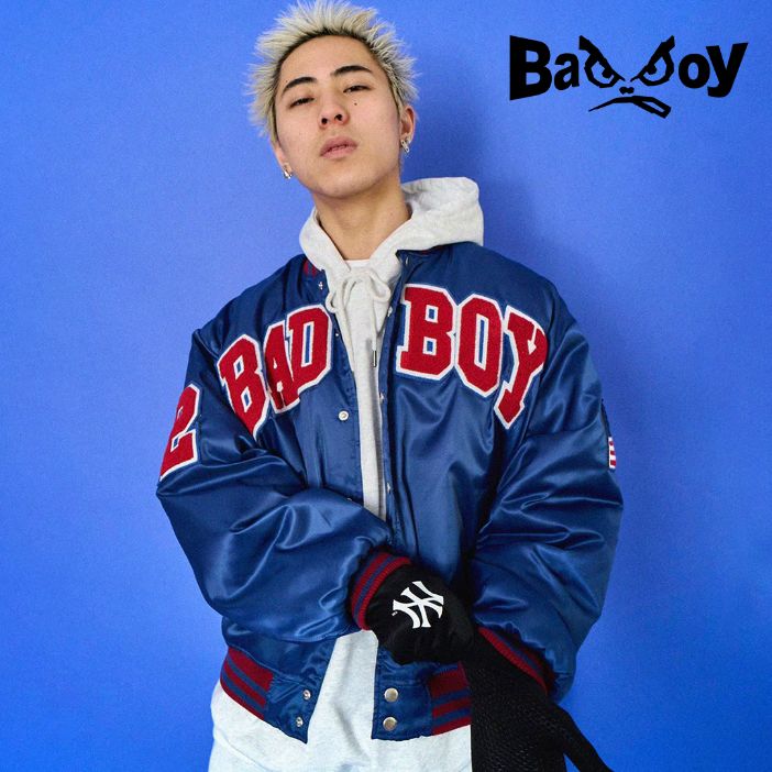 楽天市場】BADBOY OFFICIAL 【LOGO WAPPEN VARSITY JACKET】 バッド