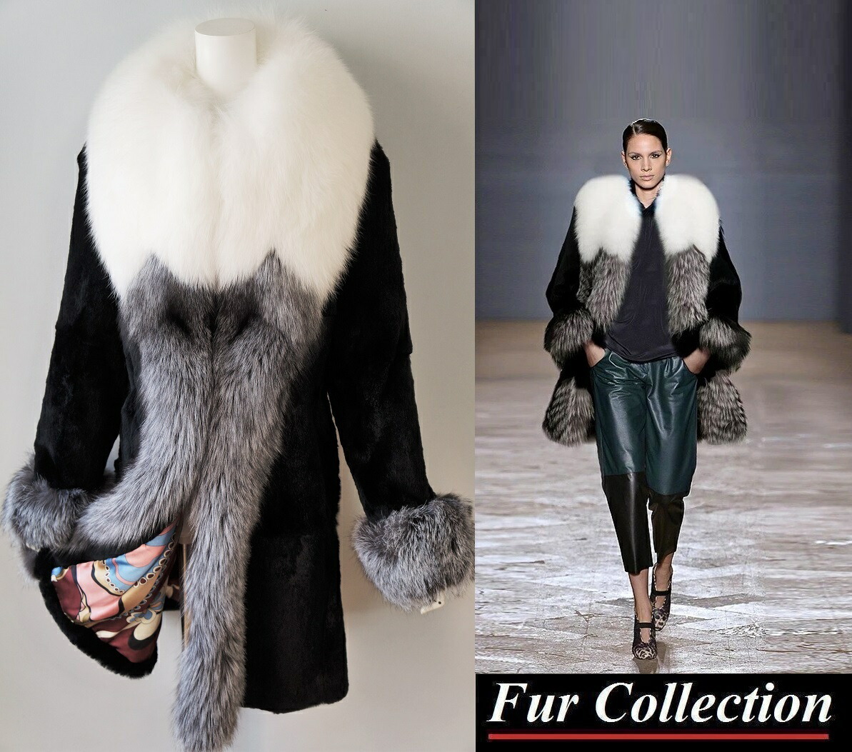 楽天市場】シルバーフォックスファー＆レッキスリアルファーコート