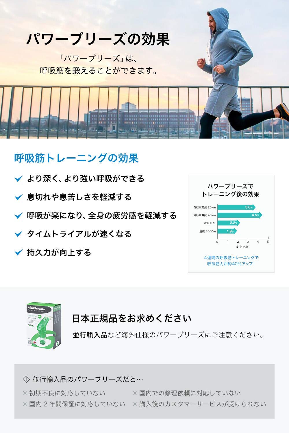 楽天市場】【2年保証付】POWERbreathe パワーブリーズ プラス 超重負荷