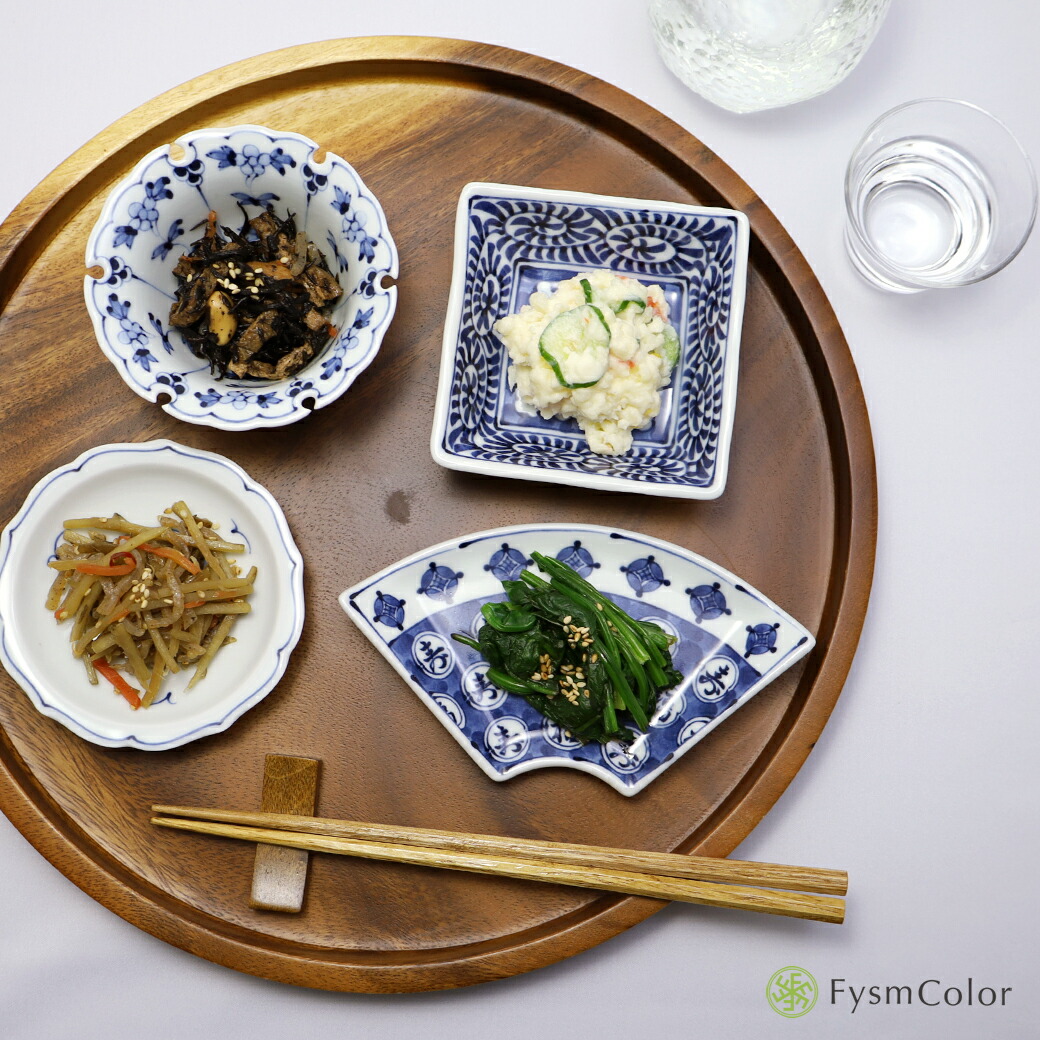 楽天市場】【波佐見焼】【山水タコ唐草角小皿】【染付絵変わり｜小皿