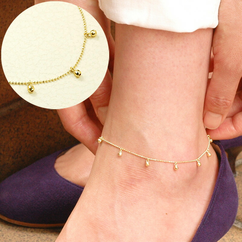 楽天市場】レディース アンクレット 18金イエローゴールド K18YG