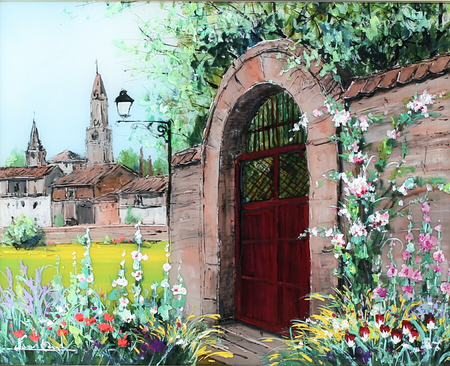 楽天市場】大野剛正「 好日 」アクラス画 ガラス絵 油彩 10号 #33903YR