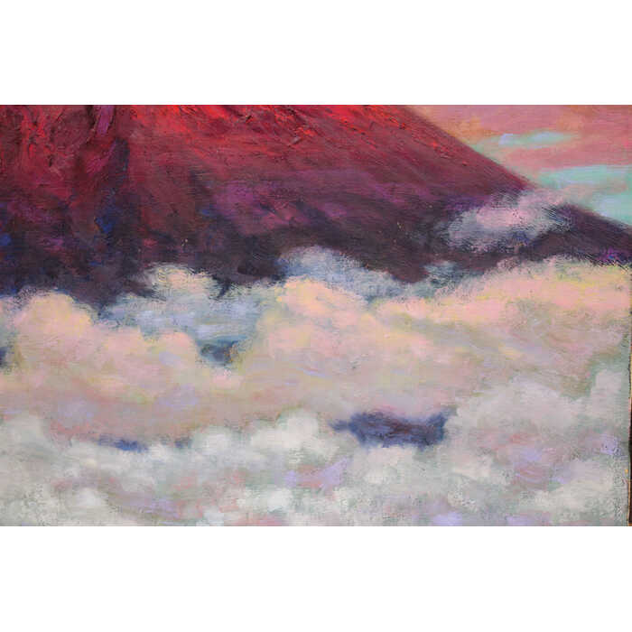 楽天市場】絵画 二重作龍夫 油絵・油彩画 『情熱』 富士 山 空 自然 雲