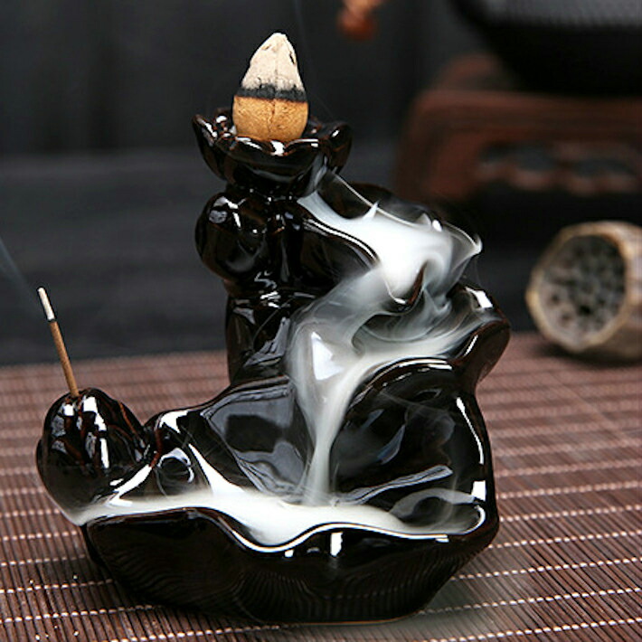 楽天市場】倒流香 香炉 お香 アロマ コーン incense 癒し 花 瞑想 幻想