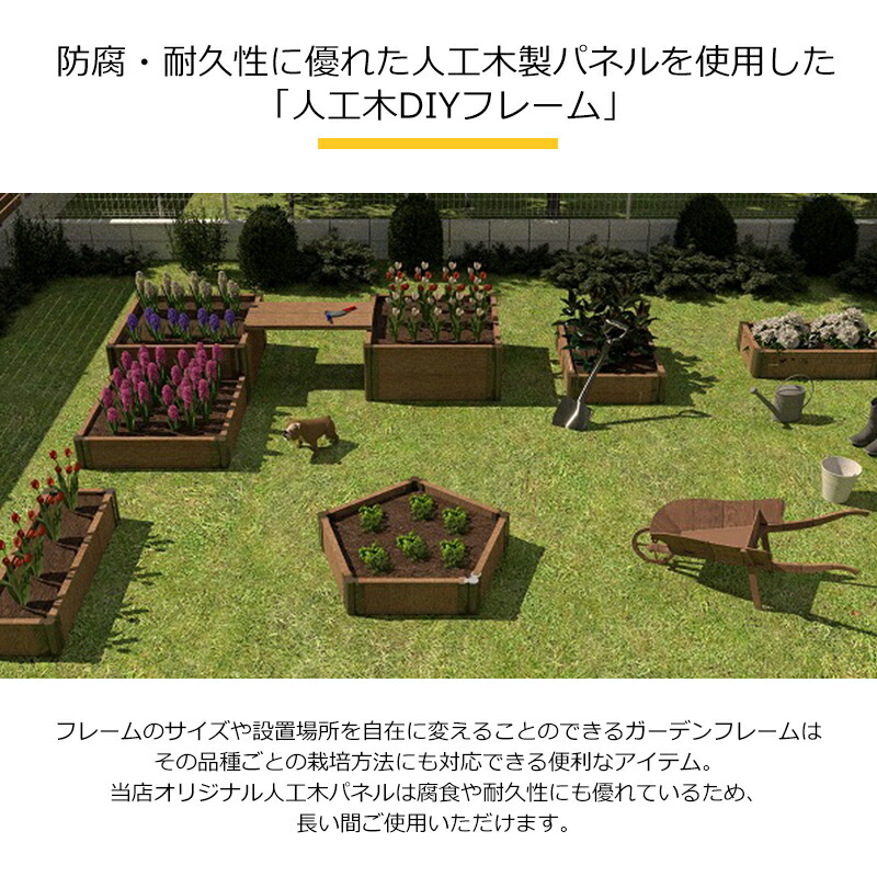 楽天市場】人工木DIYフレーム プランター連結パーツセット 花壇 diy