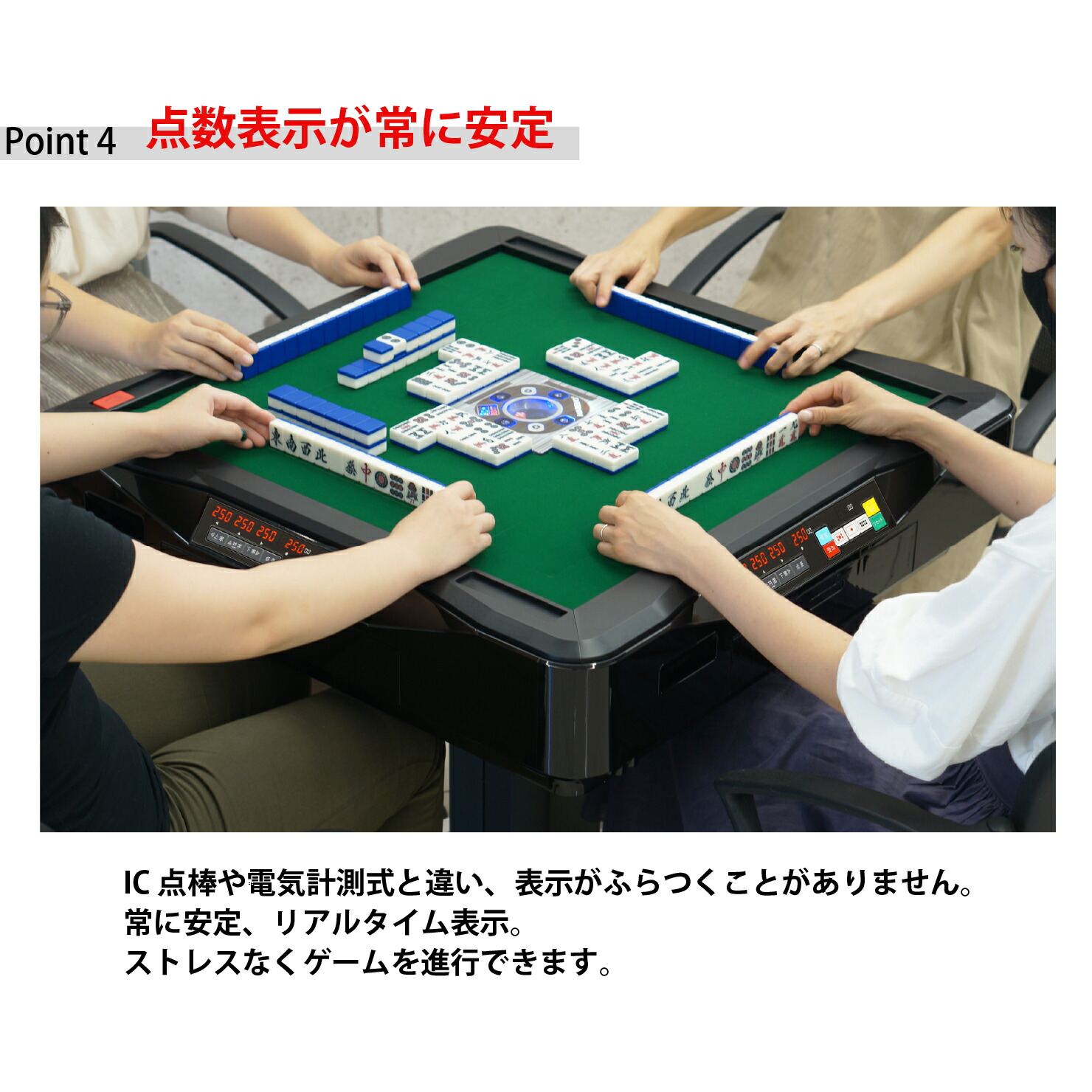 楽天市場】全自動麻雀卓 点数表示 MJ-REVO Smart 折りたたみ レッド 28