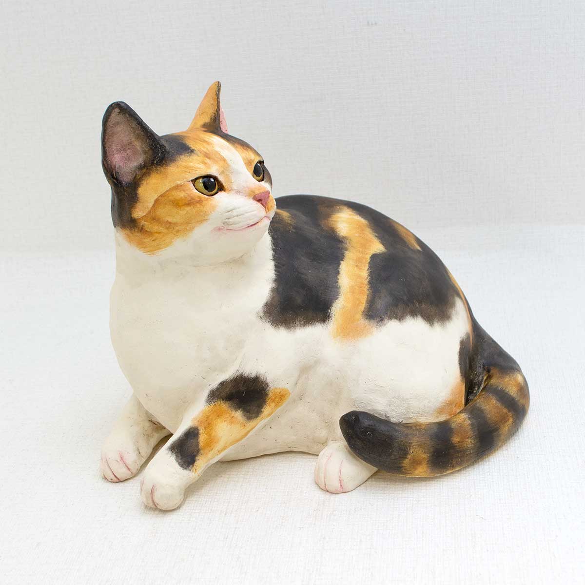 楽天市場】小澤康麿作 手びねり三毛猫 小沢康麿作品 小澤康麿猫人形 猫