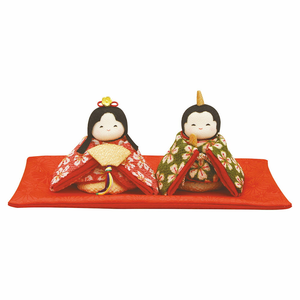 創作人形 粘土 お雛様 江戸縮緬 縮緬細工 ハンドメイド 創作人形 粘土