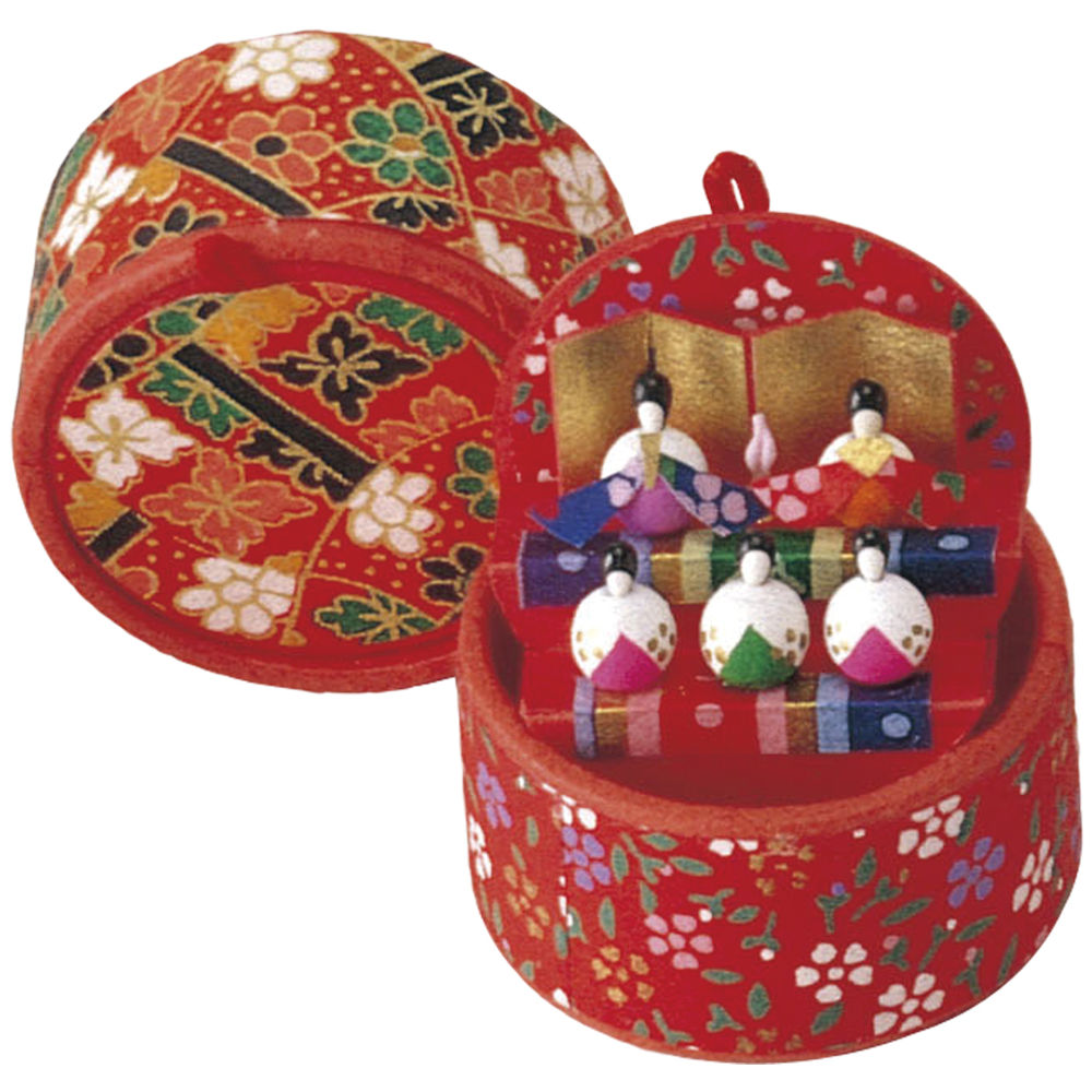 楽天市場】雛人形 起き上がり雛二段手作り和紙細工 収納小箱雛 超