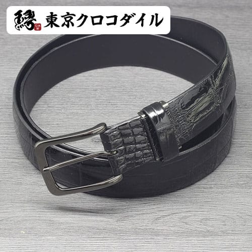 楽天市場】クロコダイル ベルト 鰐革 メンズ ピン 日本製 ワニ革 35mm