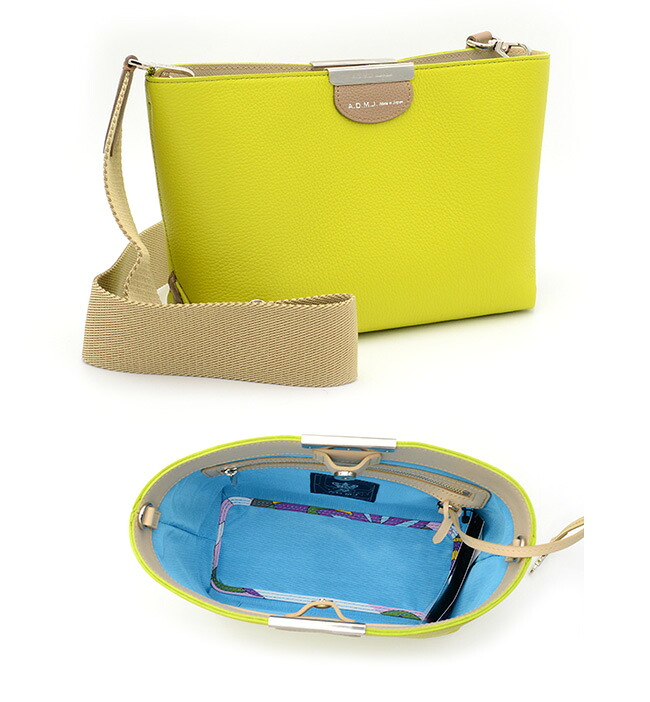 極美品】ADMJ ショルダーバッグ モーツァルト ドローストリング バイカラー