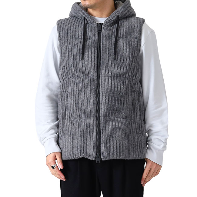 楽天市場】HERNO ヘルノ ローゲージ フード付き ニットダウンベスト