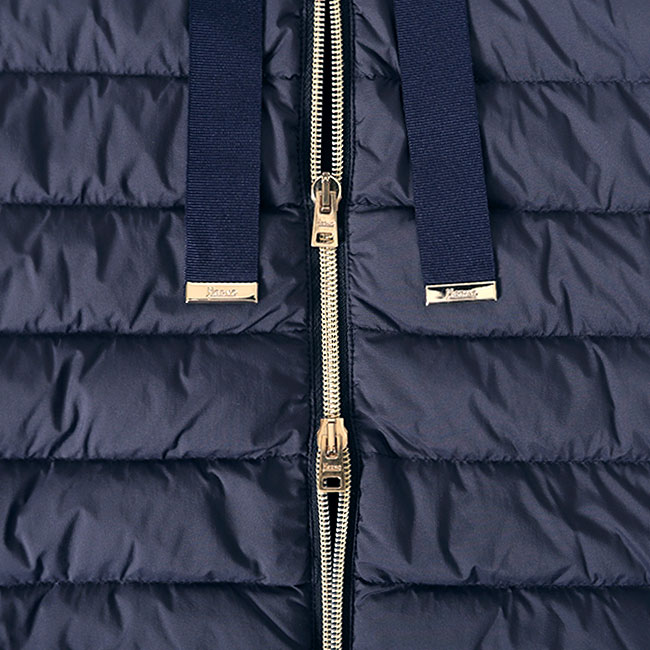 楽天市場】HERNO ヘルノ ニット × ナイロン ハイブリッド フーデッド