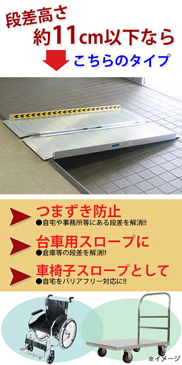 楽天市場】送料無料 アルミスロープ スロープ長さ約122cm 幅約72.5cm