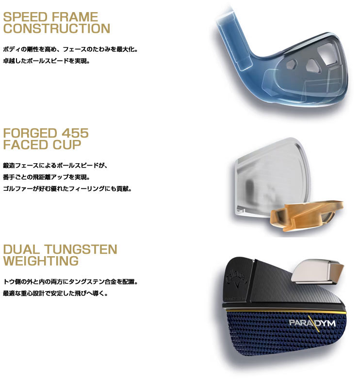 楽天市場】[SALE価格] キャロウェイ パラダイム アイアン VENTUS TR 5