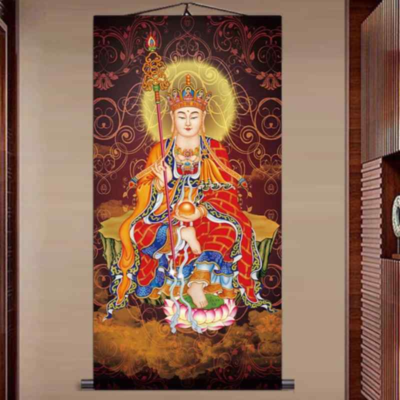 楽天市場】仏画 地蔵王菩薩像 菩薩像 地蔵菩薩 高精細 印刷 掛け軸