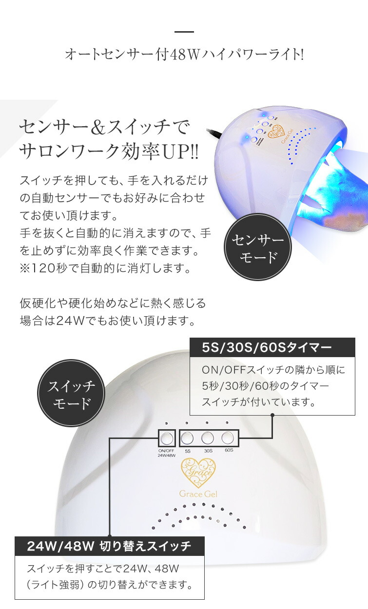 楽天市場】○ゆうパケット不可○ ジェルネイル ライト LEDライト UV