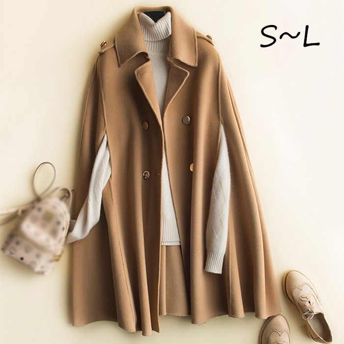 楽天市場】ケープ コート マントコート ミディアム丈 ポンチョ コート