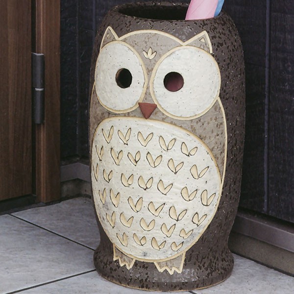 陶器】縄文土器のような模様の傘立て 2024 陶器】縄文土器のような模様