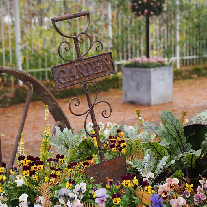 楽天市場】ウエルカムボード ガーデンピック スコップ型 アイアン