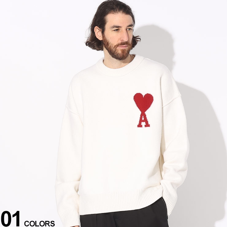 楽天市場】AMI PARIS (アミパリス) 胸ロゴ クルーネック ニット AMI DE