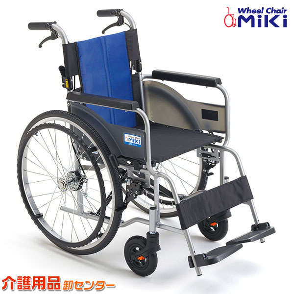ミキ ミキ 自走式車いす BAL-R1 ノーパンクタイヤ ナイロンブルー 座幅