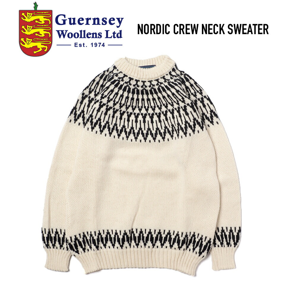 楽天市場】GUERNSEY WOOLLENS (ガンジーウーレンズ) NORDIC CREW NECK