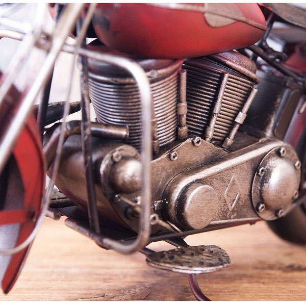 楽天市場】ブリキのおもちゃ Vintage Motorcycle バイク 置物