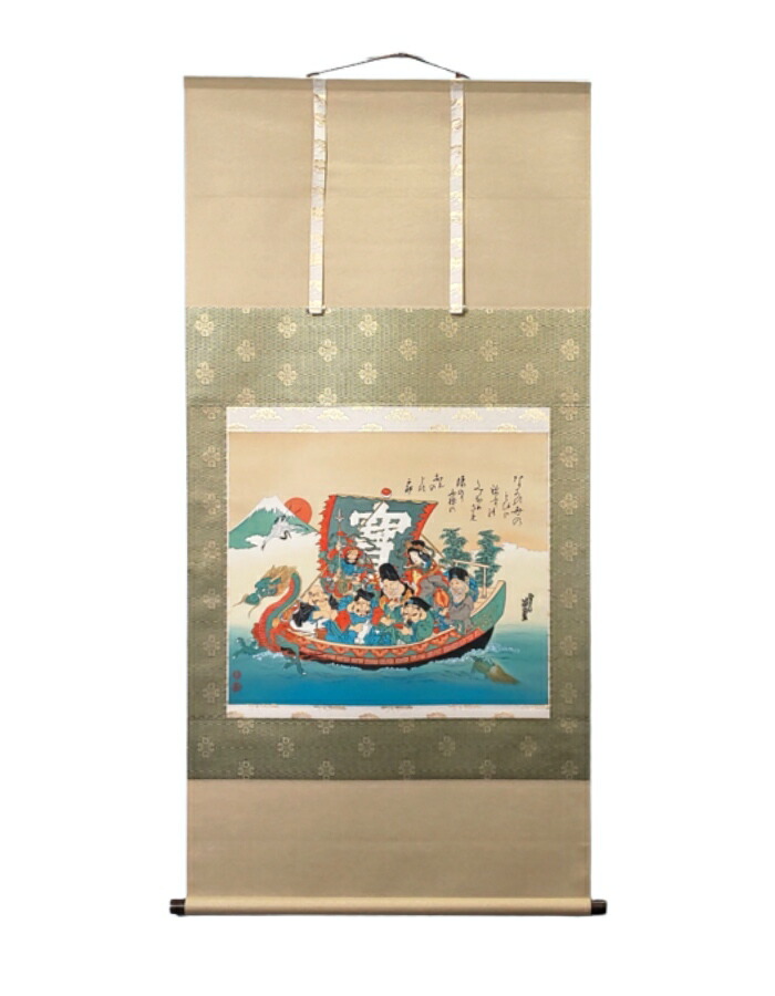 楽天市場】掛け軸 七福神 宝船 溪斎英泉 掛軸 国産 年中掛け 床の間