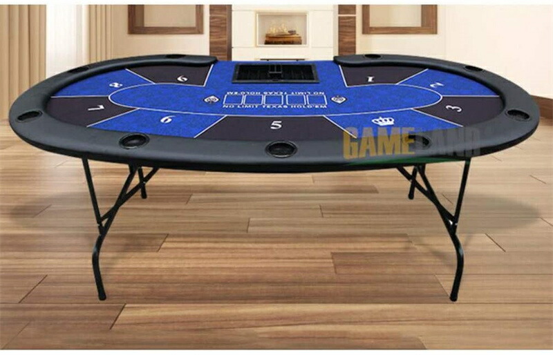 楽天市場】折りたたみ式 ポーカーテーブル 9人用 楕円形 カップ