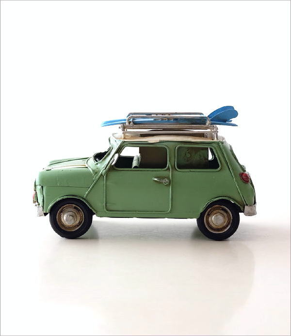 楽天市場】置物 オブジェ ミニクーパー おもちゃ アンティーク調