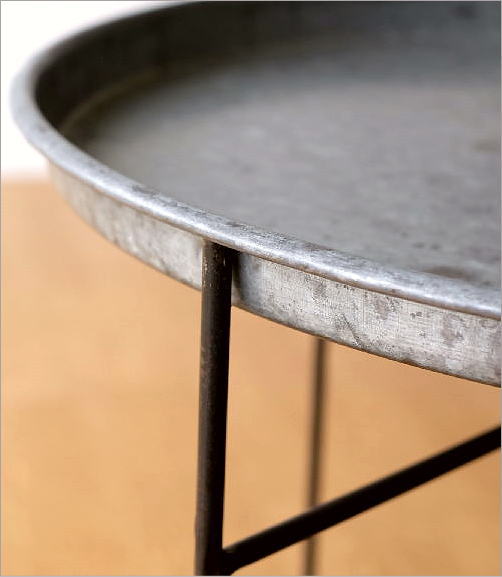 楽天市場】サイドテーブル 折りたたみ 丸 トレイテーブル フチあり