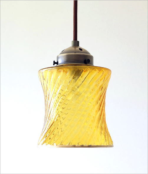 楽天市場】ペンダントライト ガラス おしゃれ イエロー アンティーク