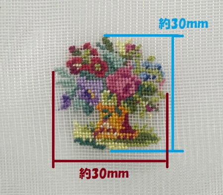 楽天市場】プチポワン刺繍 フラワーアレンジ オフホワイト 約30mm×約