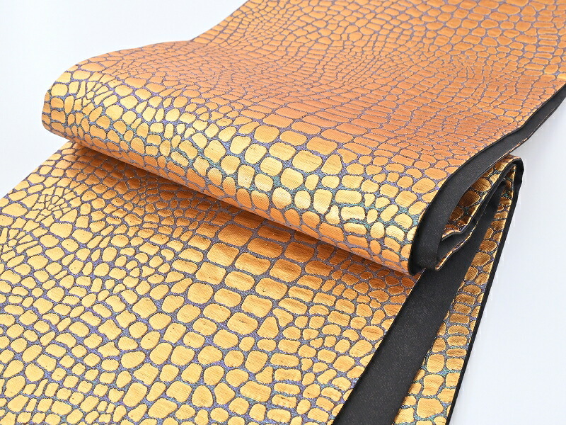 楽天市場】お仕立て上がり 振袖用 クロコ風 型押し柄 袋帯 日本製 全3