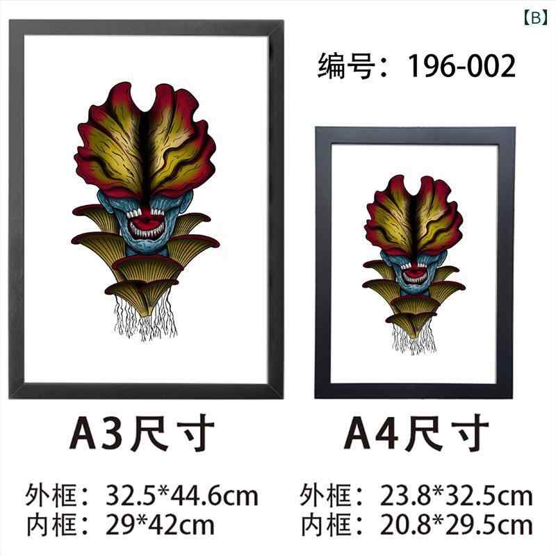 楽天市場】ポスター フォトフレーム 入れ墨 絵 ポップ 鬼 A4 A3