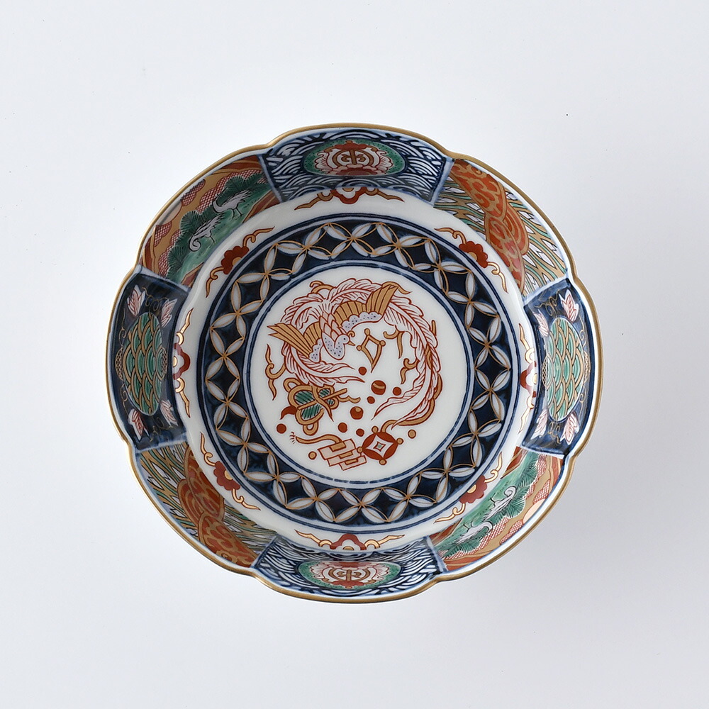 楽天市場】染錦八方間取外唐草 小鉢【波佐見焼き】石丸陶芸林九郎窯