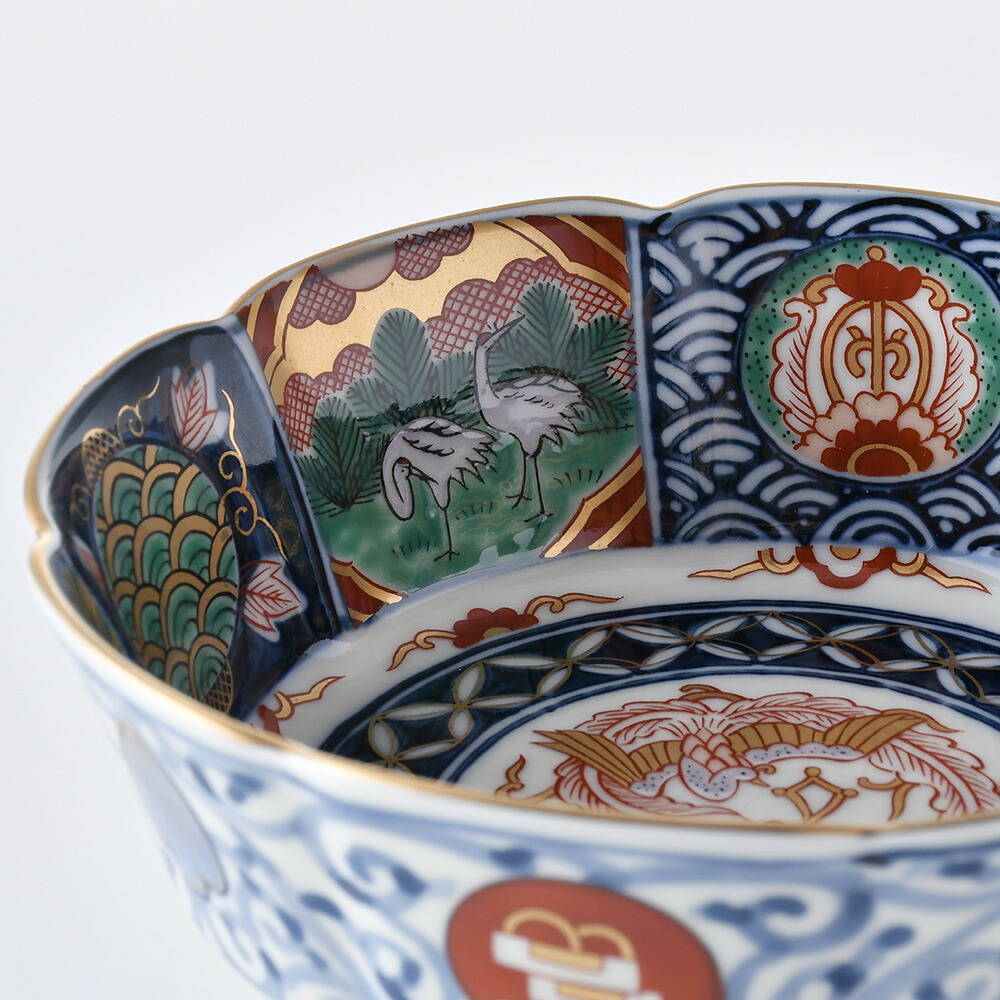 楽天市場】染錦八方間取外唐草 小鉢【波佐見焼き】石丸陶芸林九郎窯