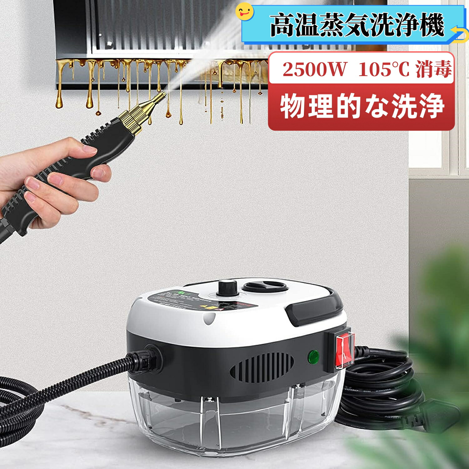 楽天市場】高温蒸気洗浄機 高温 高圧 蒸気洗浄機 2500W 110V 6段階調整