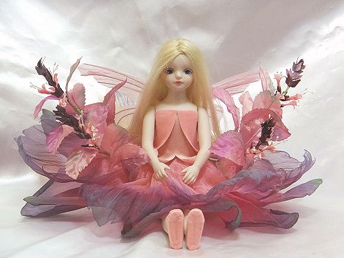 【レア 若月まり子さん創作】お花の妖精人形♪エルフィンフローリービスクドール 希少レア 若月まり子さん創作】お花の妖精人形♪エルフィンフローリー