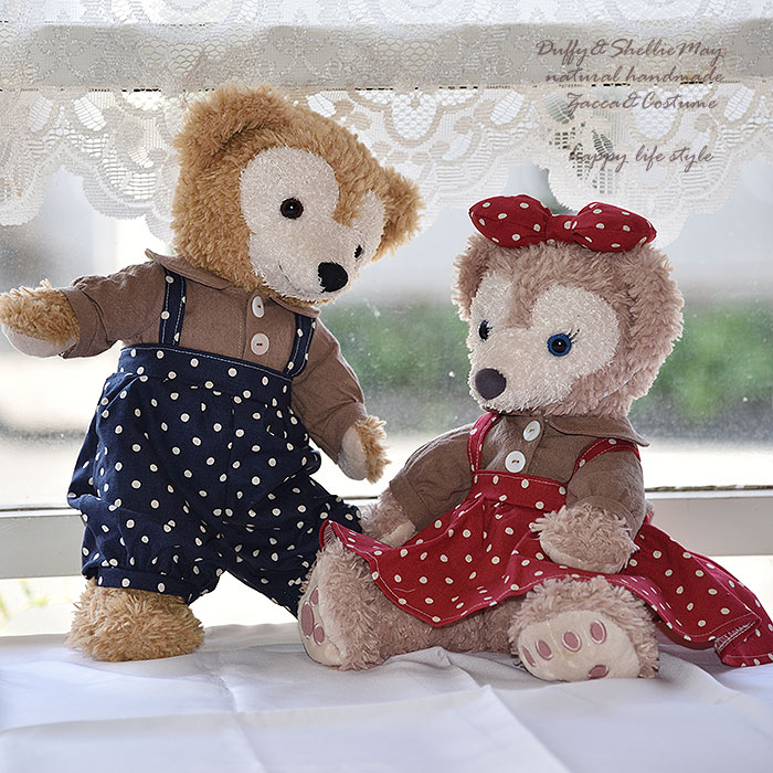 楽天市場】ダッフィー*シェリーメイコスチューム☆Sサイズ43cm☆水玉