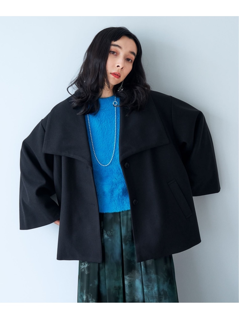 楽天市場】【SALE／50%OFF】ウーリーテックビッグカラーミドルコート