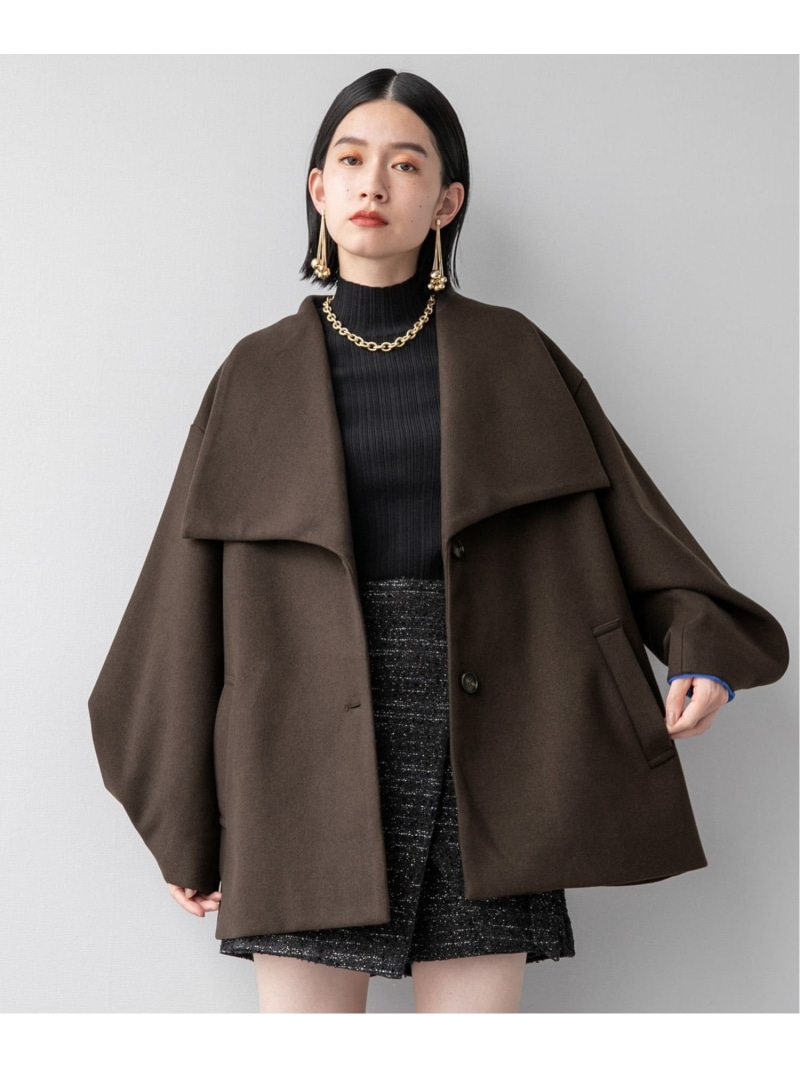 楽天市場】【SALE／50%OFF】ウーリーテックビッグカラーミドルコート