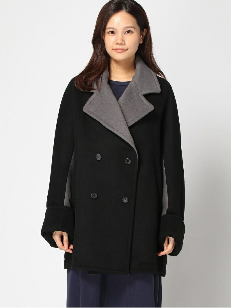 楽天市場】(W)バイカラーPコート HARE ハレ ジャケット・アウター